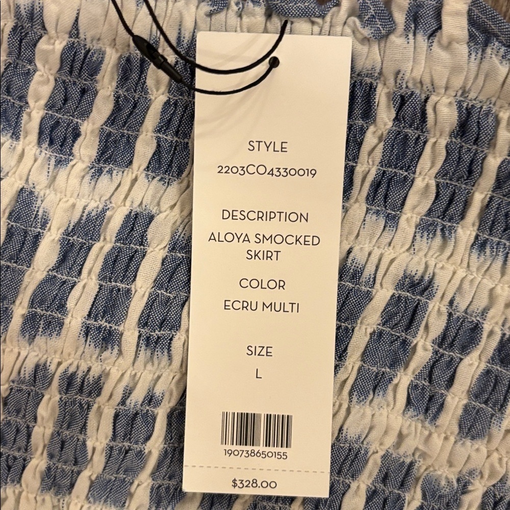 Veronica Beard Aloya Smocked Skirt - Picture 5 of 5